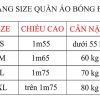 bảng size áo