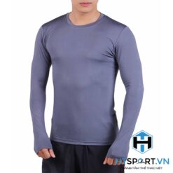 Áo Tập Gym Tay Dài Unique Xám Chì