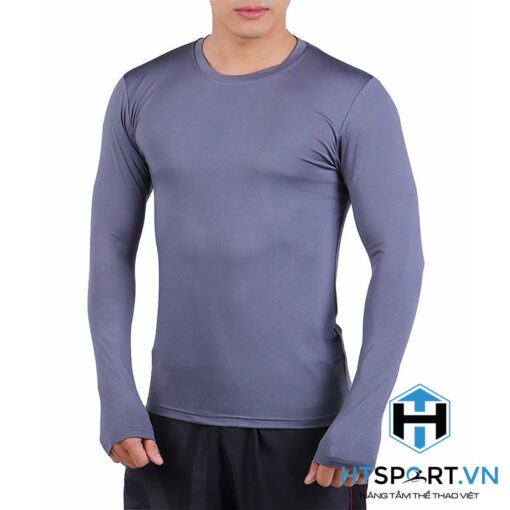 Áo Tập Gym Tay Dài Unique Xám Chì