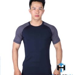 Áo Tập Gym Tay Ngắn Unique Xanh Đen