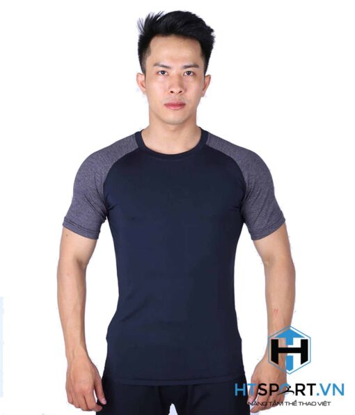 Áo Tập Gym Tay Ngắn Unique Xanh Đen