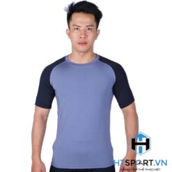 Áo Tập Gym Tay Ngắn Unique Xanh Xám