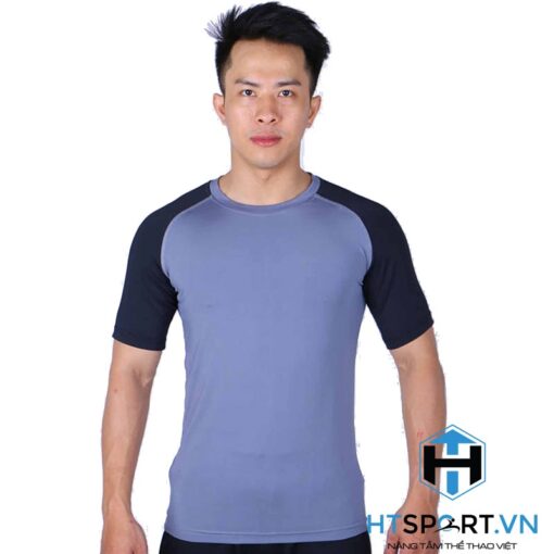 Áo Tập Gym Tay Ngắn Unique Xanh Xám