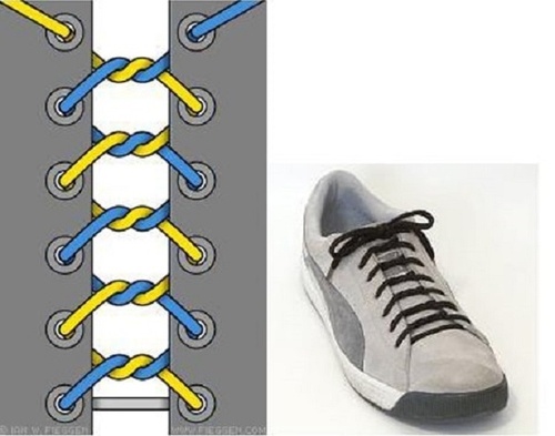 cách buộc dây giày đơn giản