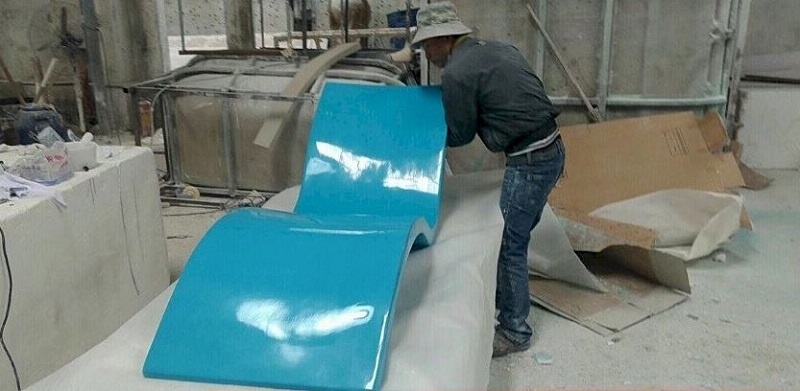 Ghế nhựa composite màu xanh mát mẻ