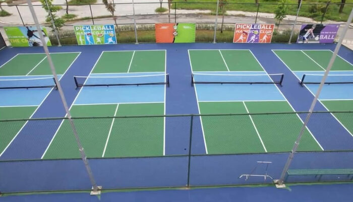 thi công sân pickleball ở Phan Thiết