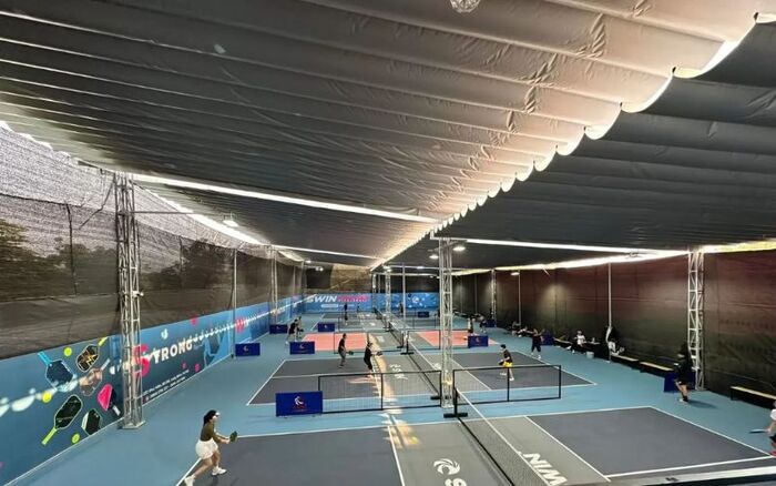 thi công sân pickleball ở Dĩ An